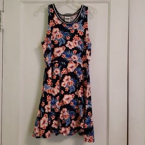 PINK Tropical Print Dress
